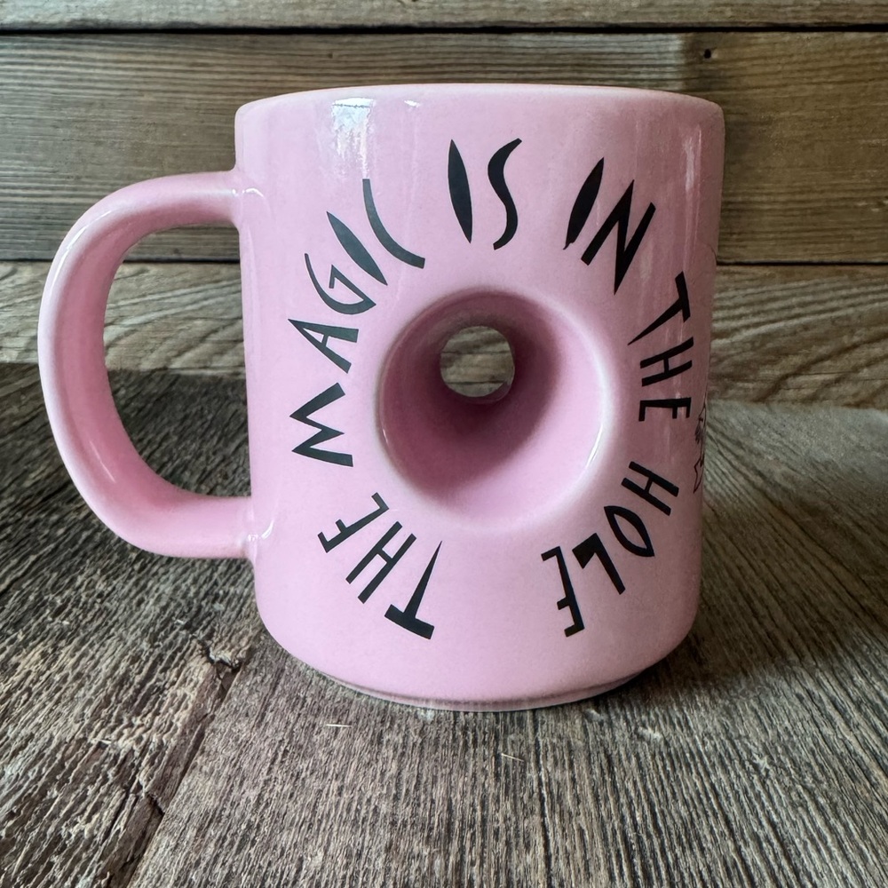 Voodoo Doughnut “The Magic is in the Hole” pink Ceramic Mug